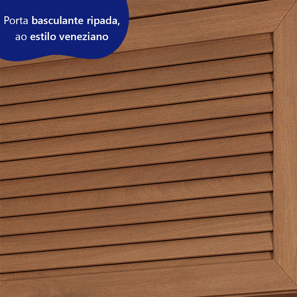 Armário Aéreo 1 Porta Basculante 120cm Macadâmia Telasul — foto 5