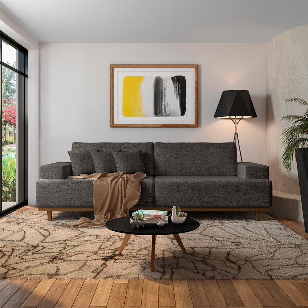 Sofá 3 Lugares 254cm Pluma Mumbai — foto 6