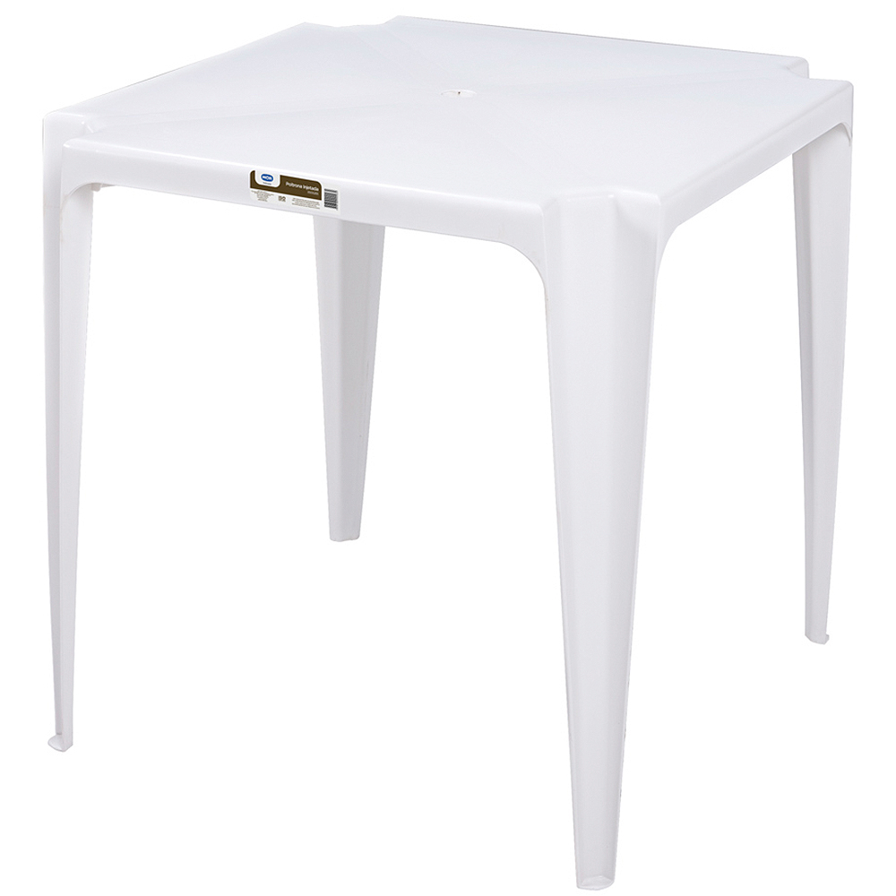 Mesa Quadrada de Plástico Mor Suporta até 30kg