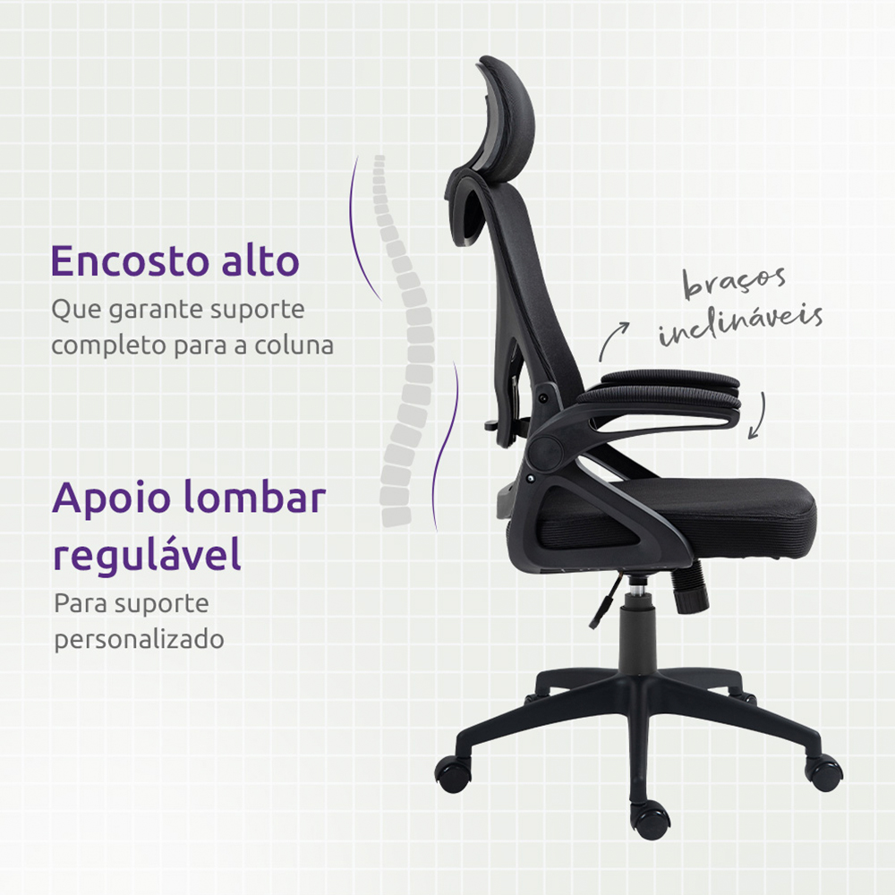 Cadeira Giratória Viper Pro Creative Rodízios — foto 10