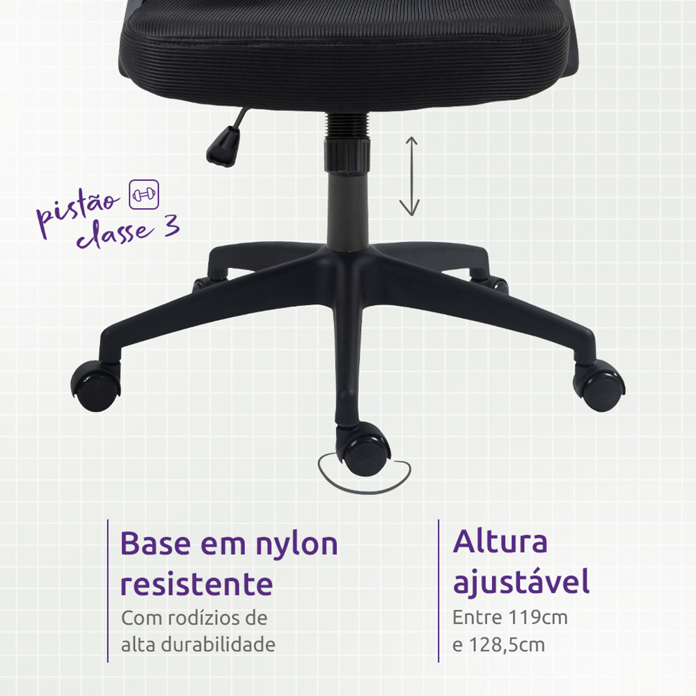 Cadeira Giratória Viper Pro Creative Rodízios — foto 12