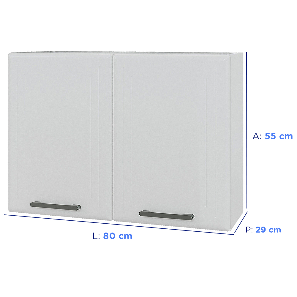 Armário Aéreo 2 Portas 80cm Liz Telasul — foto 3
