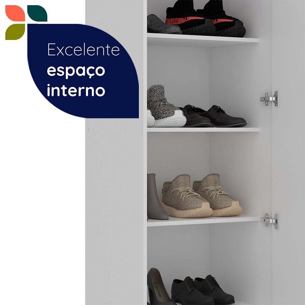 Sapateira 1 Porta com Espelho Versa Home Telasul — foto 9