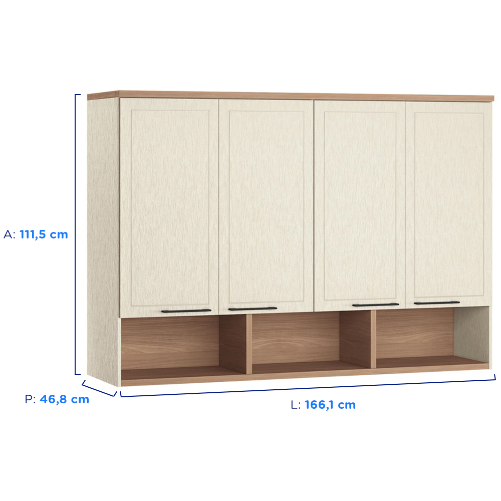 Roupeiro Modulado Santos Andira Doce Vida 6 Peças — foto 10