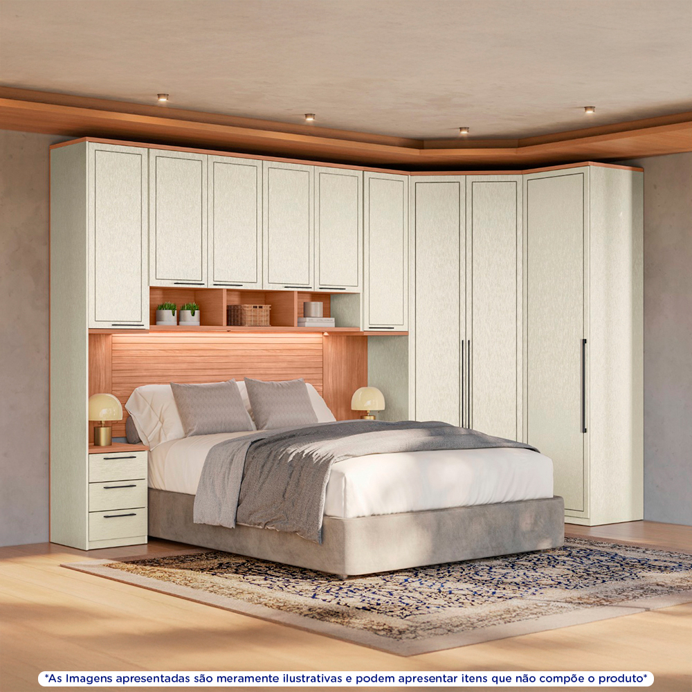 Roupeiro Modulado Santos Andira Doce Vida 6 Peças — foto 13