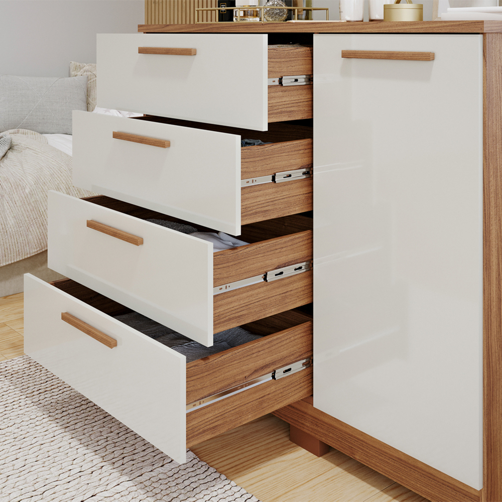 Cômoda 1 Porta 4 Gavetas MDF Malu Panan — foto 5