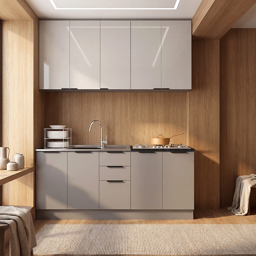 Cozinha Modulada Lumina 4 Peças 9 Portas 3 Gavetas Telasul