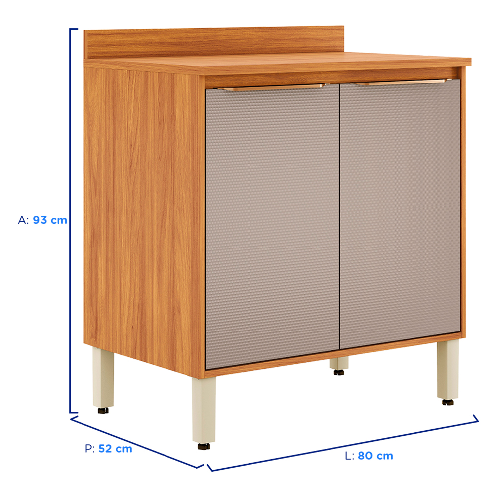 Balcão com Tampo 2 Portas 80cm Plena Demóbile — foto 3