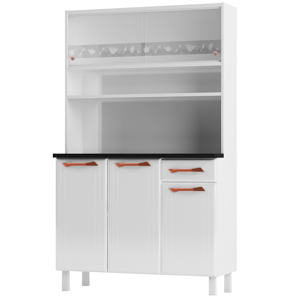 Cozinha Compacta 5 Portas 1 Gaveta Manu - Telasul — foto 3