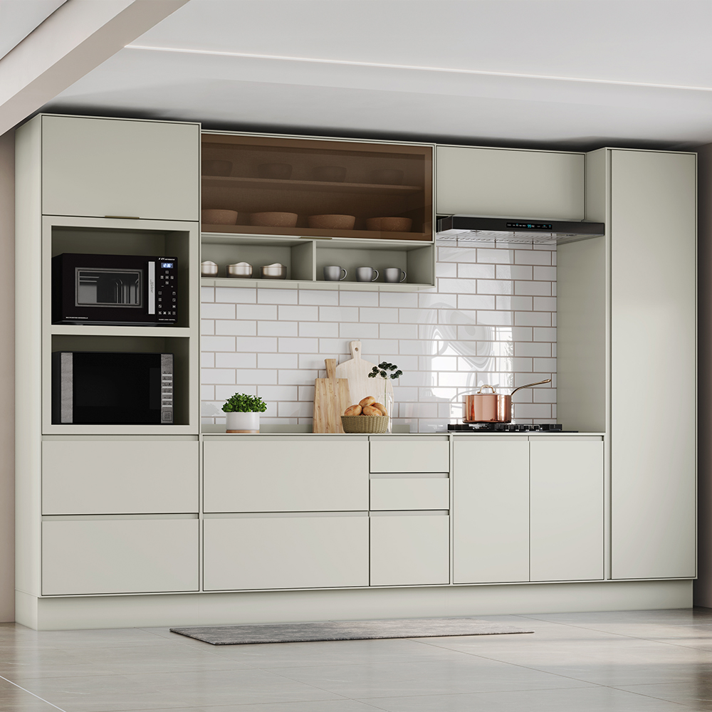 Cozinha Modulada 6 Peças Fineze Henn com 7 Portas e 6 Gavetas
