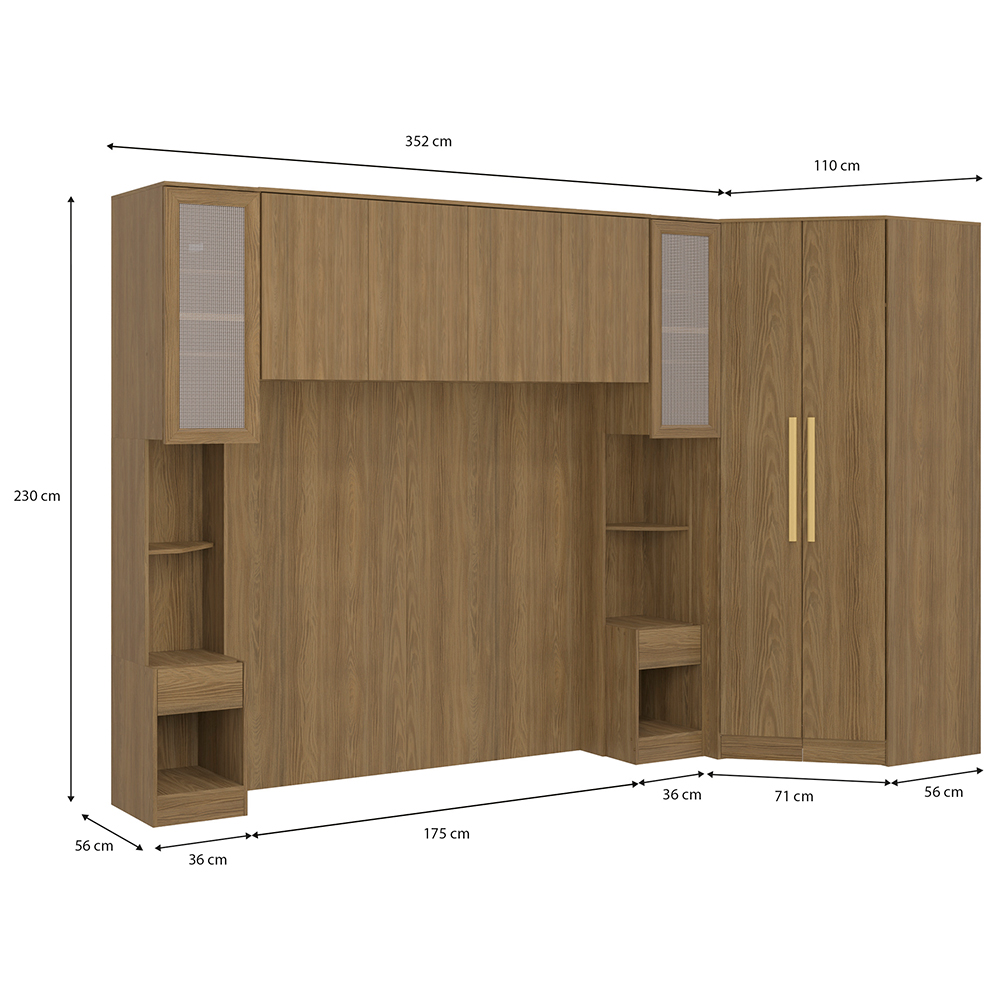 Quarto Modular Kappesberg Ágata 5 Peças - MDP — foto 5