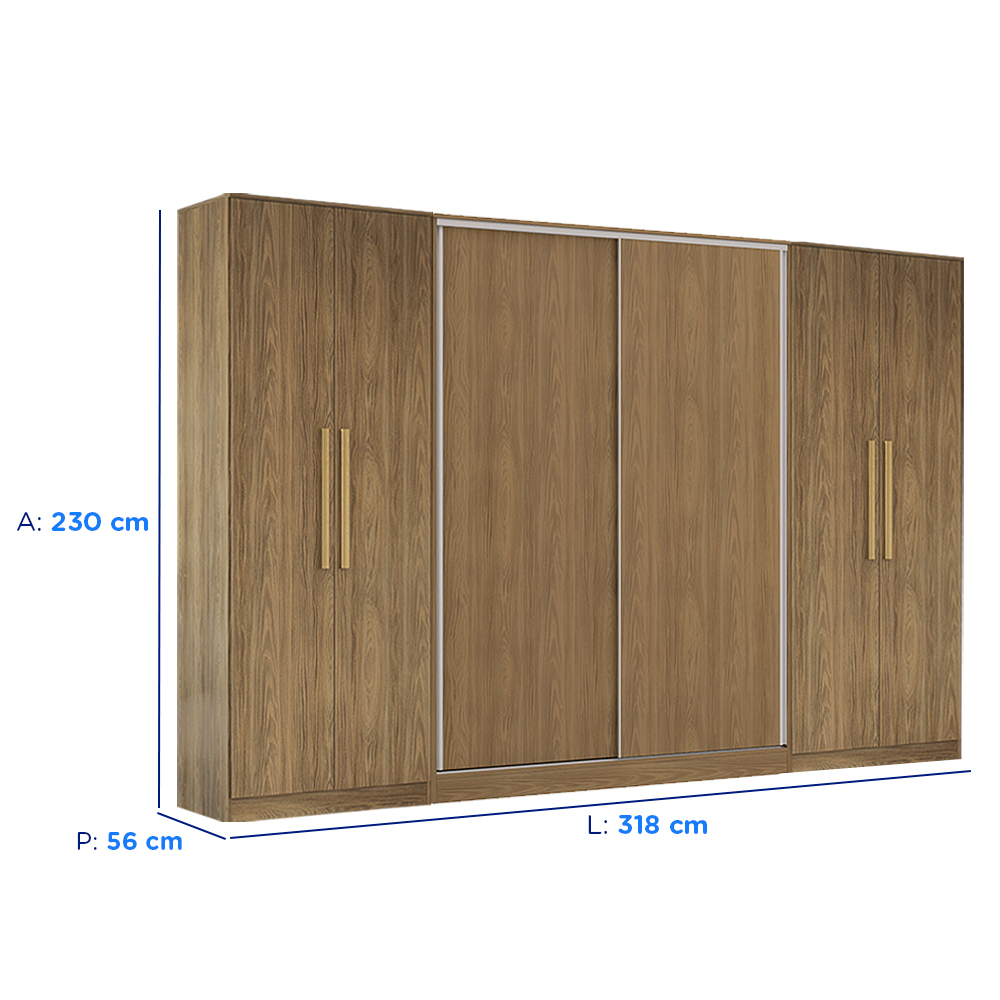 Roupeiro Modulado Kappesberg Ágata 3 Peças - MDP, 4 Portas — foto 5
