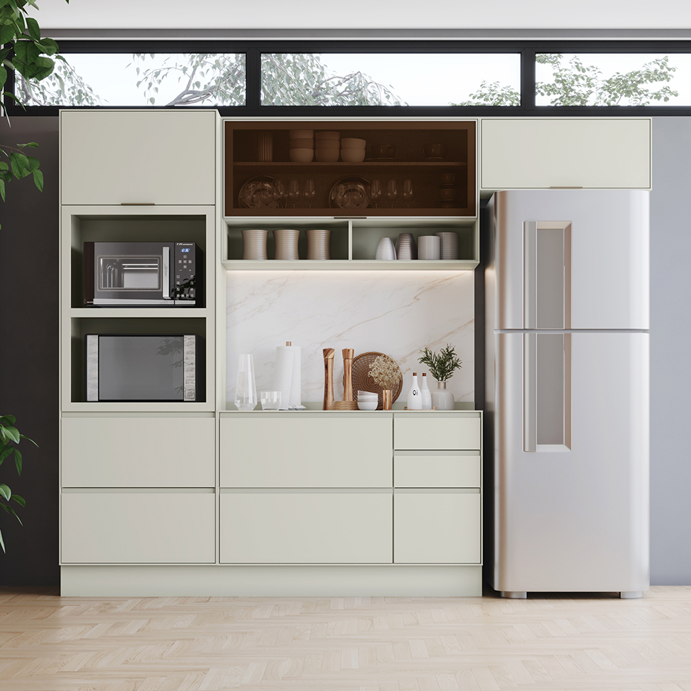Cozinha Modulada Fineze Henn 4 Peças 6 Portas 4 Gavetas