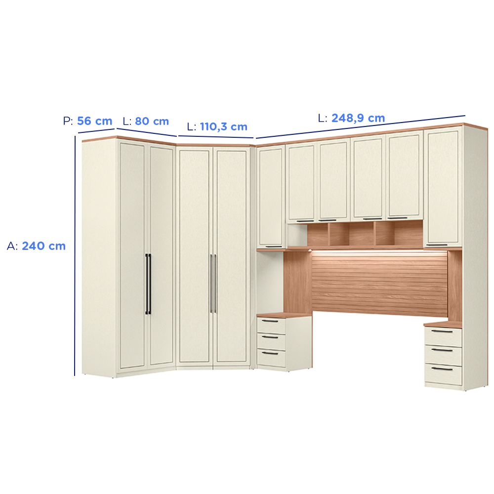 Quarto Modulado Santos Andira Doce Vida 6 Peças — foto 4