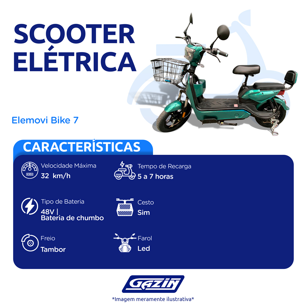 Bicicleta Elétrica Elemovi VEI100 Bike 7 1000W — foto 3