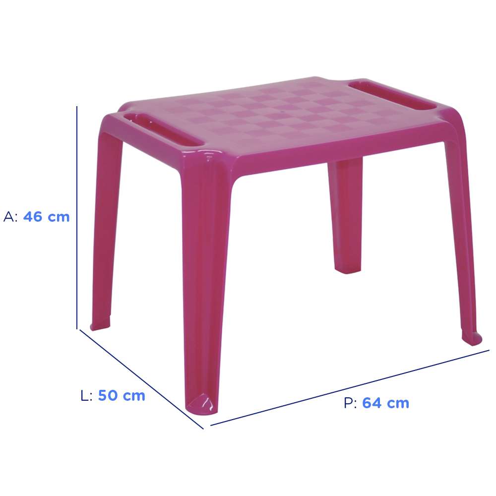 Mesa Infantil Tramontina Dona Chica - Polipropileno - Azul/Rosa — foto 3