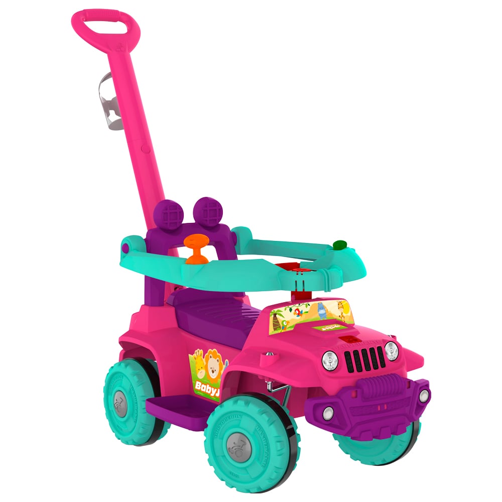 Carro de Passeio a Pedal Infantil Bandeirante Babyjipe com Função Andador