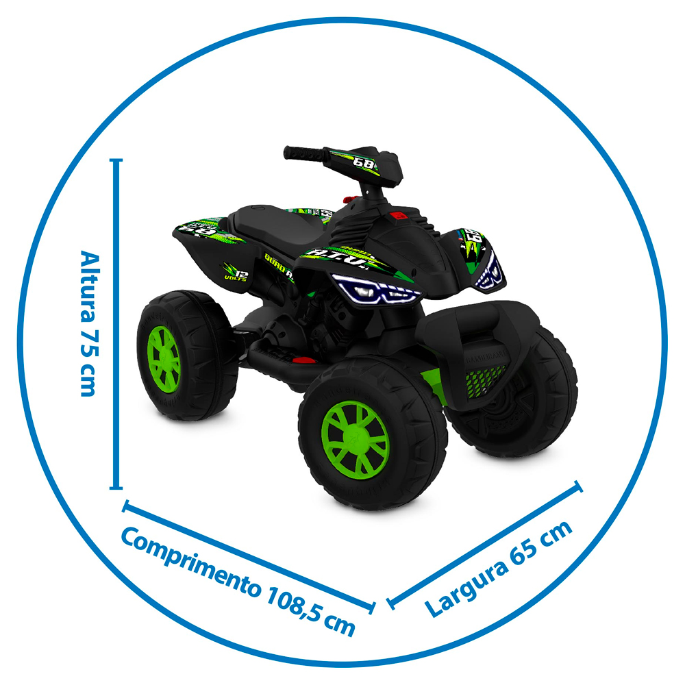 Quadriciclo Elétrico Infantil Bandeirante 2780 2 Velocidades — foto 3