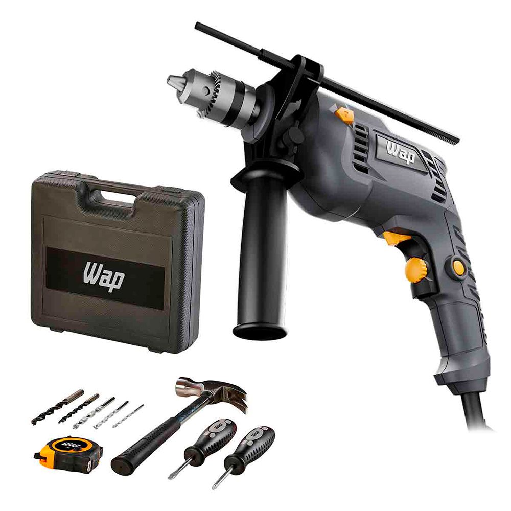 Furadeira e Parafusadeira de Impacto Wap WF 700K10 700W 3/8 Polegadas