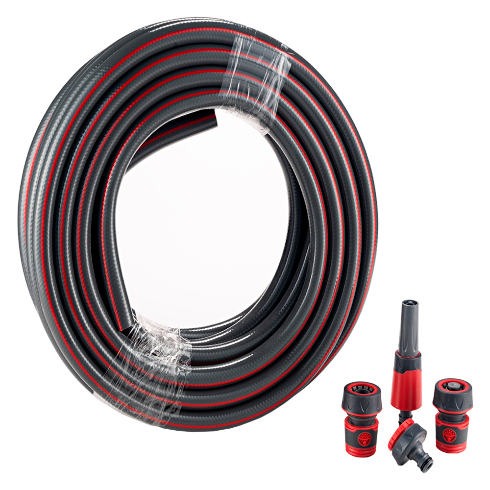 Kit Mangueira PVC 15M com Bico Spray e Engate - Branco Motores