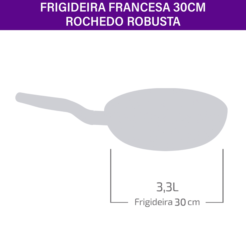 Frigideira Rochedo Robusta 3,3L Antiaderente — foto 7
