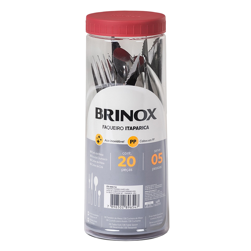 Faqueiro 20 Peças Brinox Aço Inox 6000414