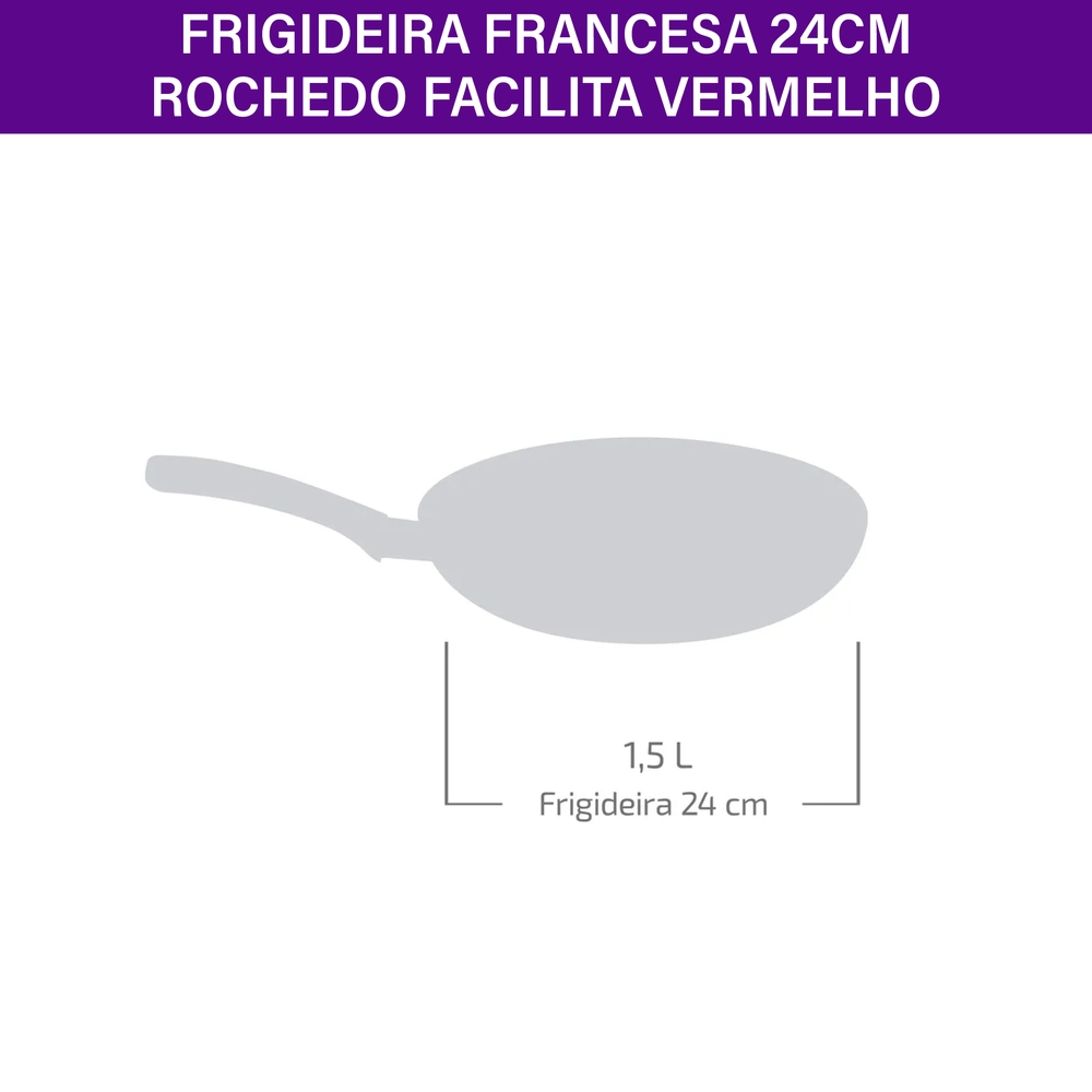 Frigideira Wok Rochedo Facilita 1,5L Antiaderente — foto 4