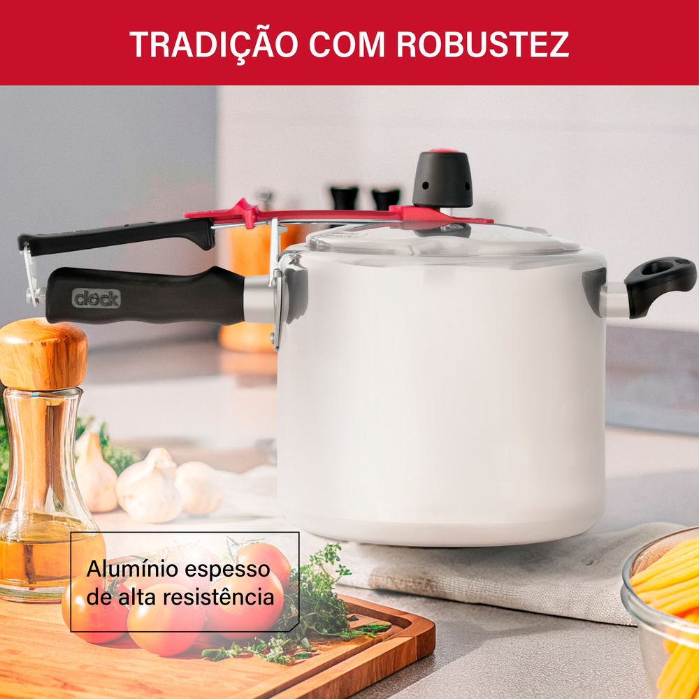 Panela de Pressão Clock Alumínio 7L Original — foto 8