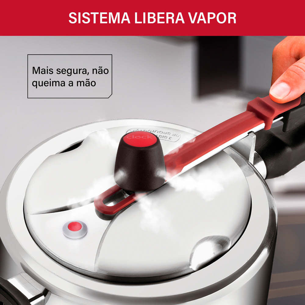 Panela de Pressão Clock Alumínio 7L Original — foto 10