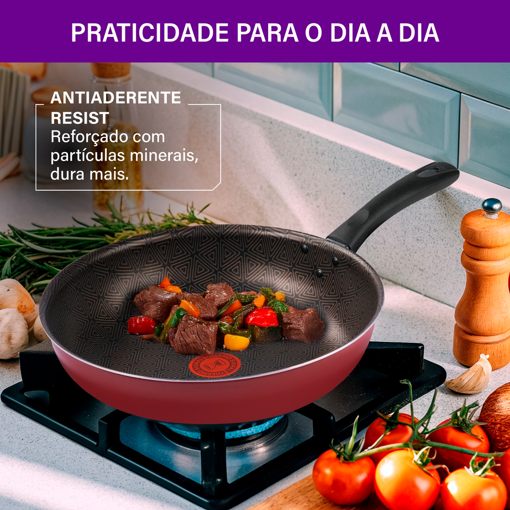 Frigideira Wok Rochedo Facilita 2,7L Antiaderente — foto 6