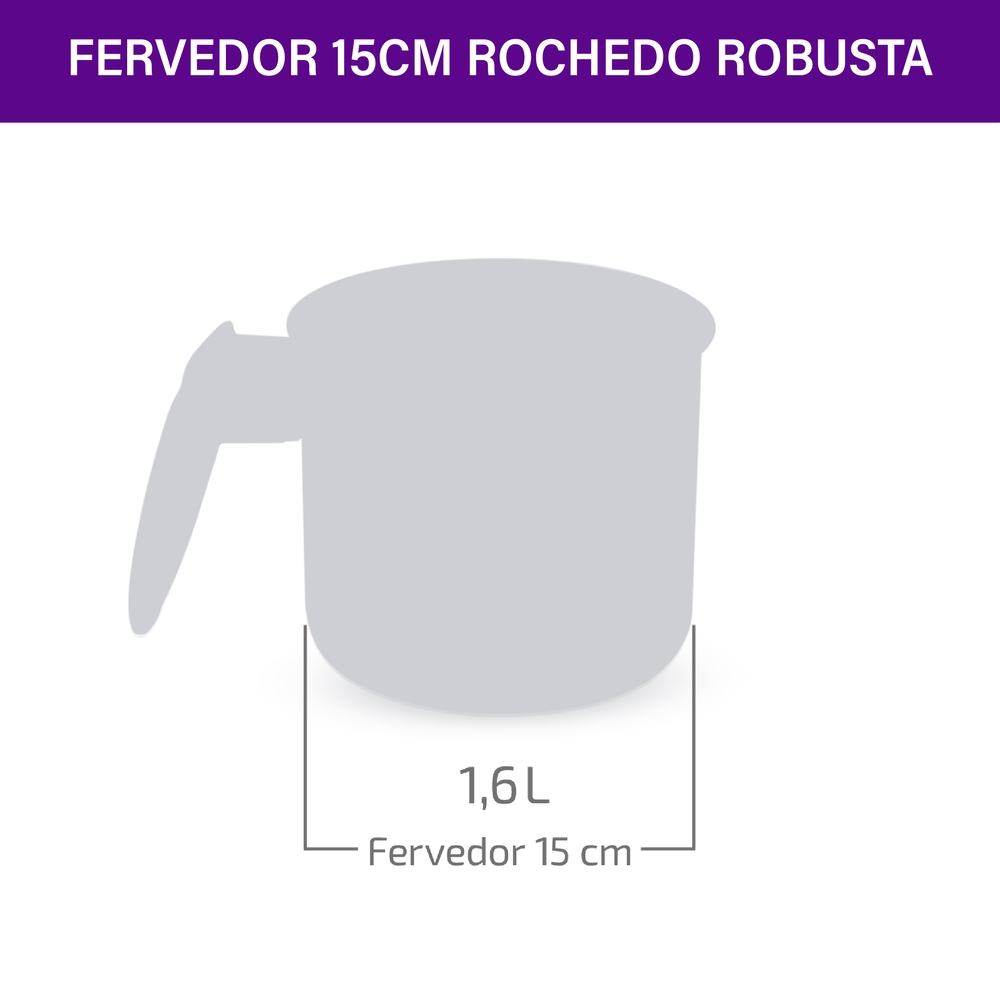 Fervedor Rochedo Robusta 1,4L 15cm Antiaderente — foto 7