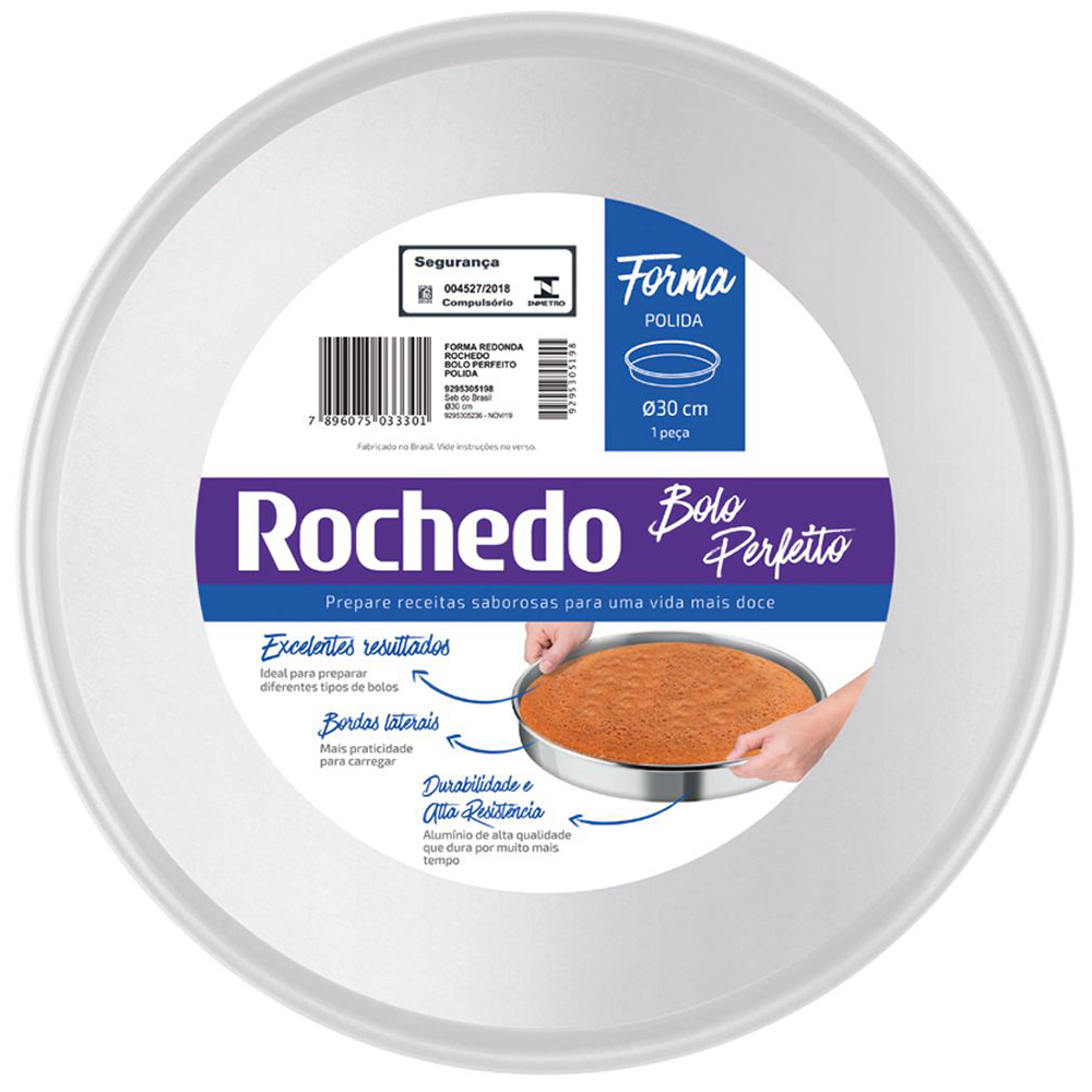 Forma Redonda Rochedo Bolo Perfeito 30cm Alumínio — foto 7