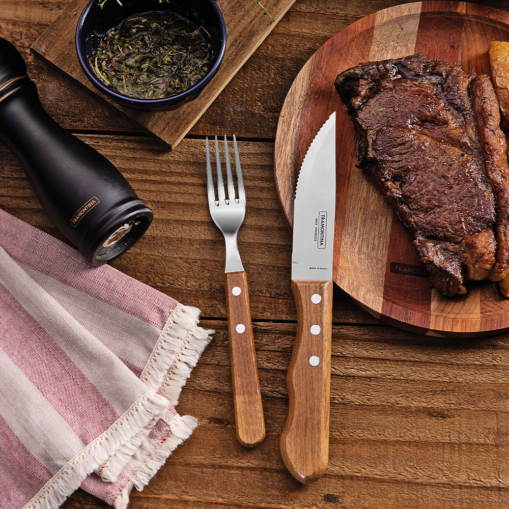 Jogo de Churrasco 12 Peças Tramontina Inox Jumbo — foto 6
