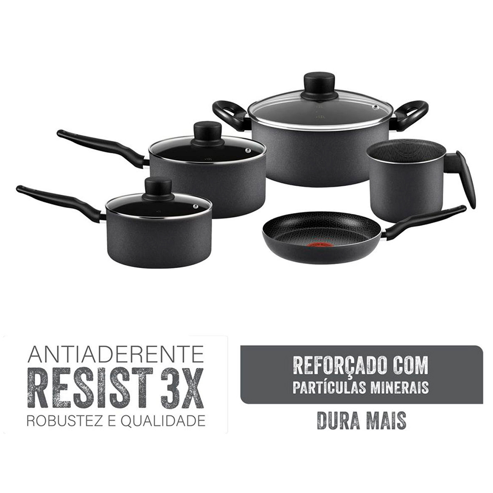 Conjunto de Panelas Rochedo Robusta Antiaderente 5 Peças — foto 3