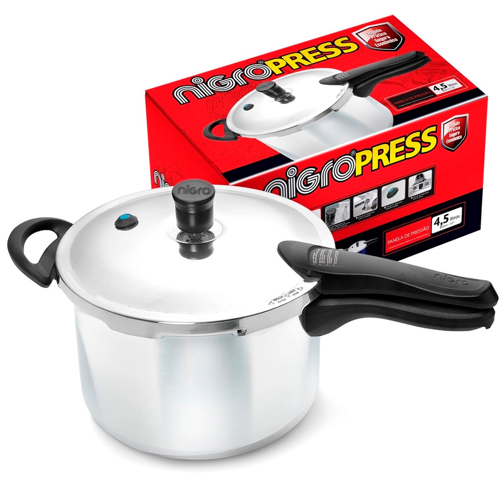 Panela de Pressão Nigro Alumínio 4,5L Press — foto 6