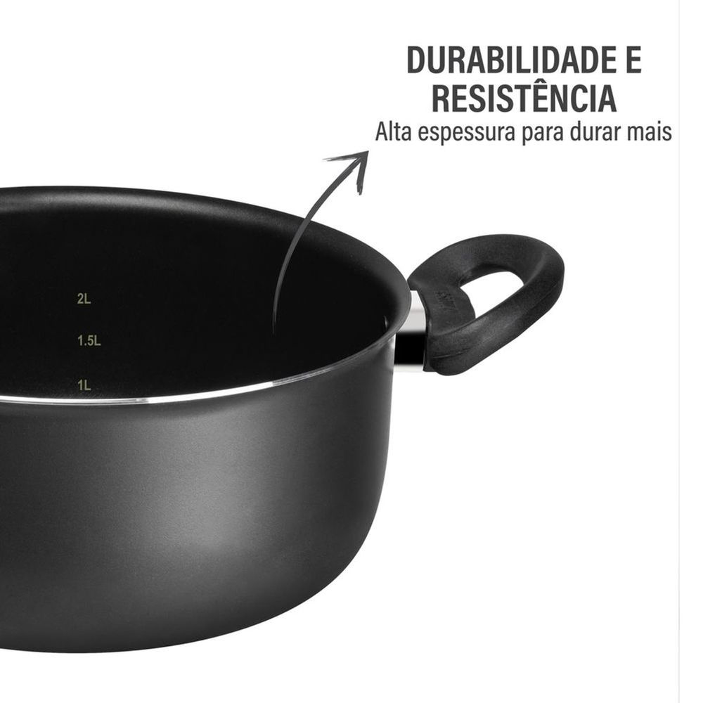 Caçarola Rochedo Robusta 4,6L 24cm Antiaderente — foto 8