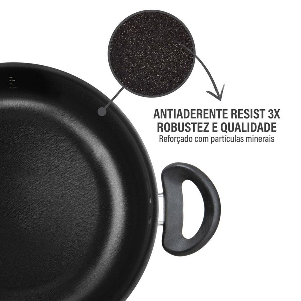Caçarola Rochedo Robusta 4,6L 24cm Antiaderente — foto 9