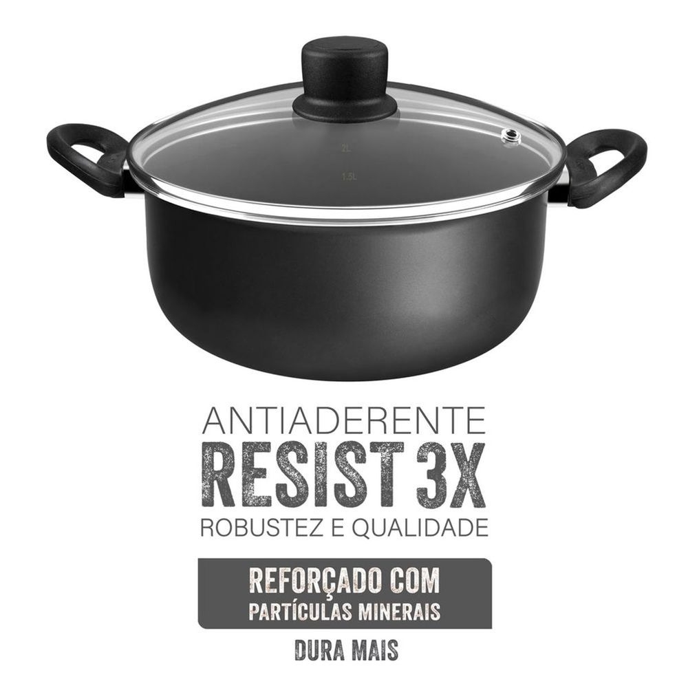 Caçarola Rochedo Robusta 4,6L 24cm Antiaderente — foto 12
