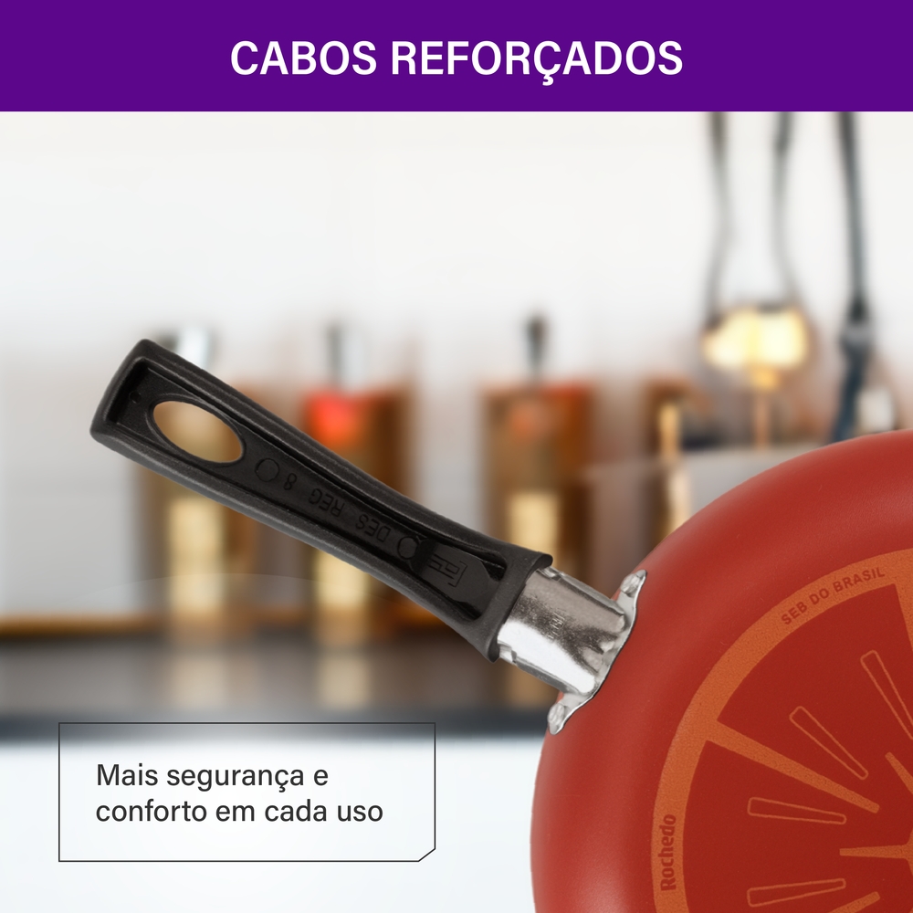 Jogo de Panelas Rochedo Facilita 5 Peças Antiaderente — foto 4