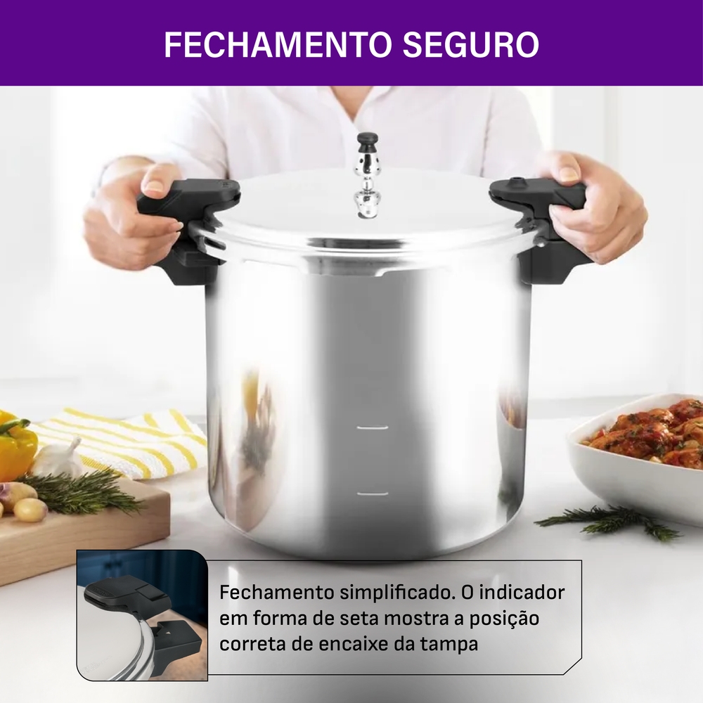 Panela de Pressão Rochedo Alumínio 20L Pro — foto 8