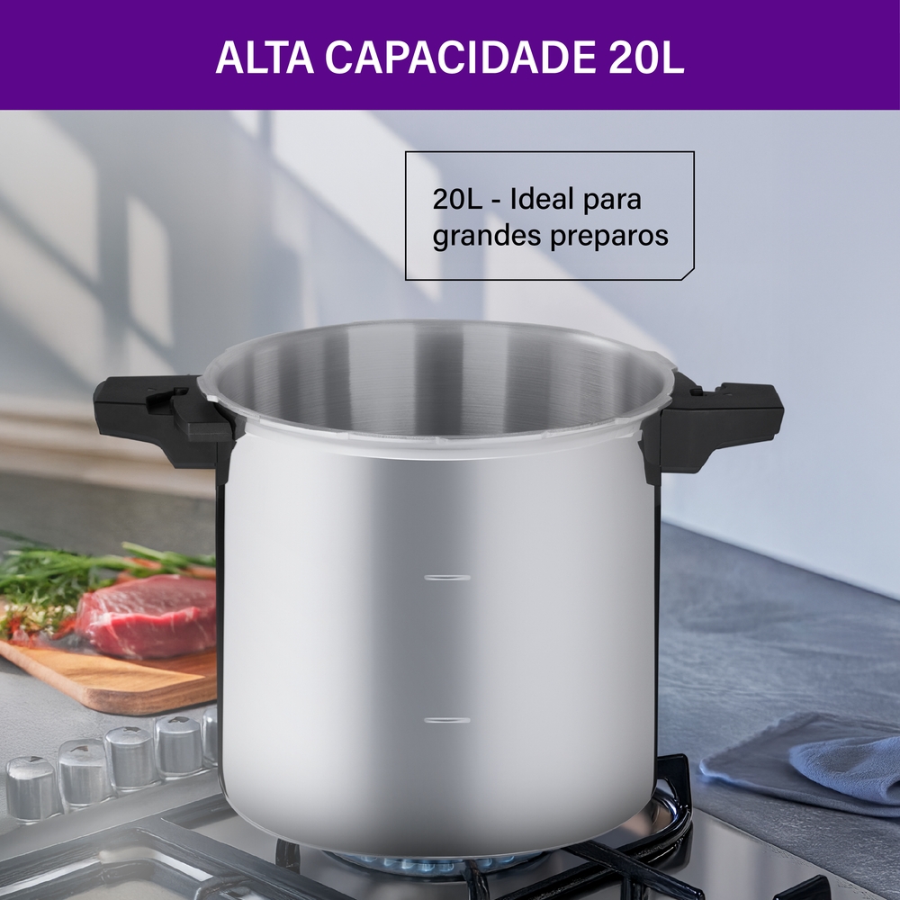 Panela de Pressão Rochedo Alumínio 20L Pro — foto 9