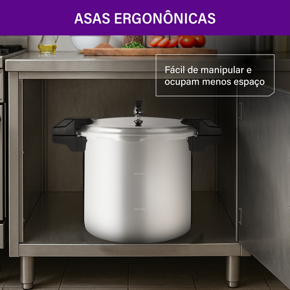 Panela de Pressão Rochedo Alumínio 20L Pro — foto 11