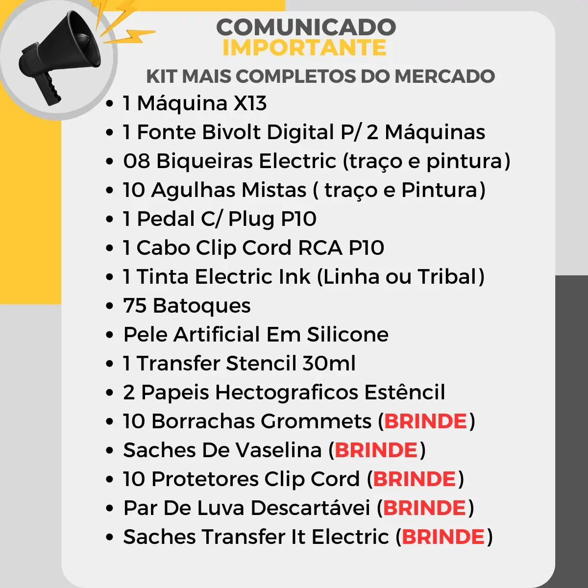 Kit Tatuagem Completo Máquina X13 Profissional Tatto — foto 3
