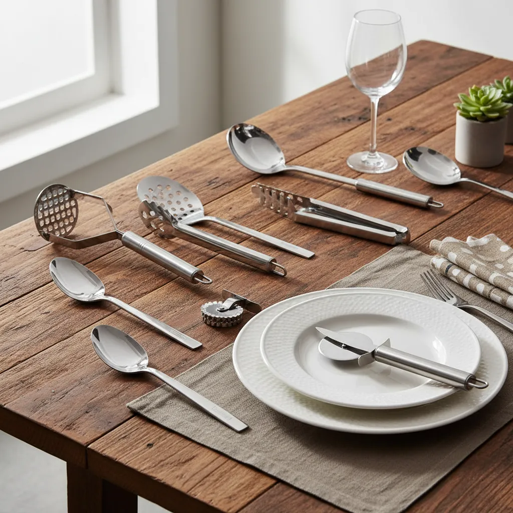 Jogo Com 16 Utensílios Inox Para — foto 3