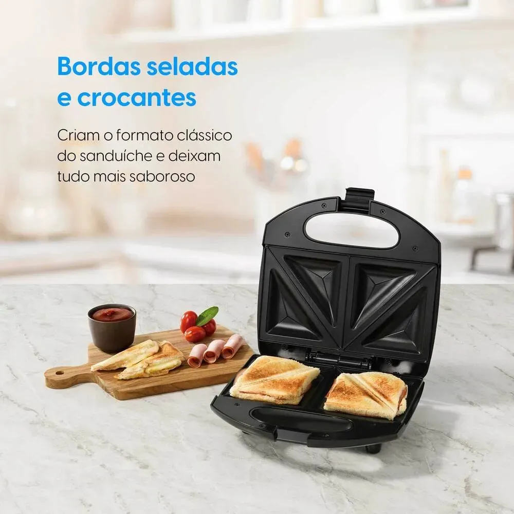 Sanduicheira Fast Time Elgin 800w Placas Duplas Preto — foto 5