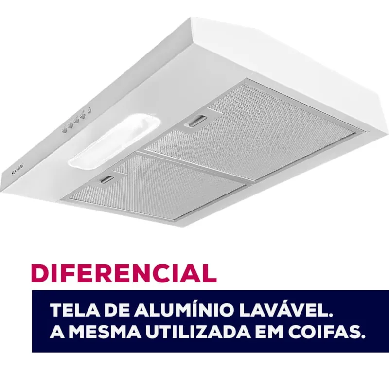 Depurador Ar Slim 60cm 3 Velocidades Suggar Branco — foto 3