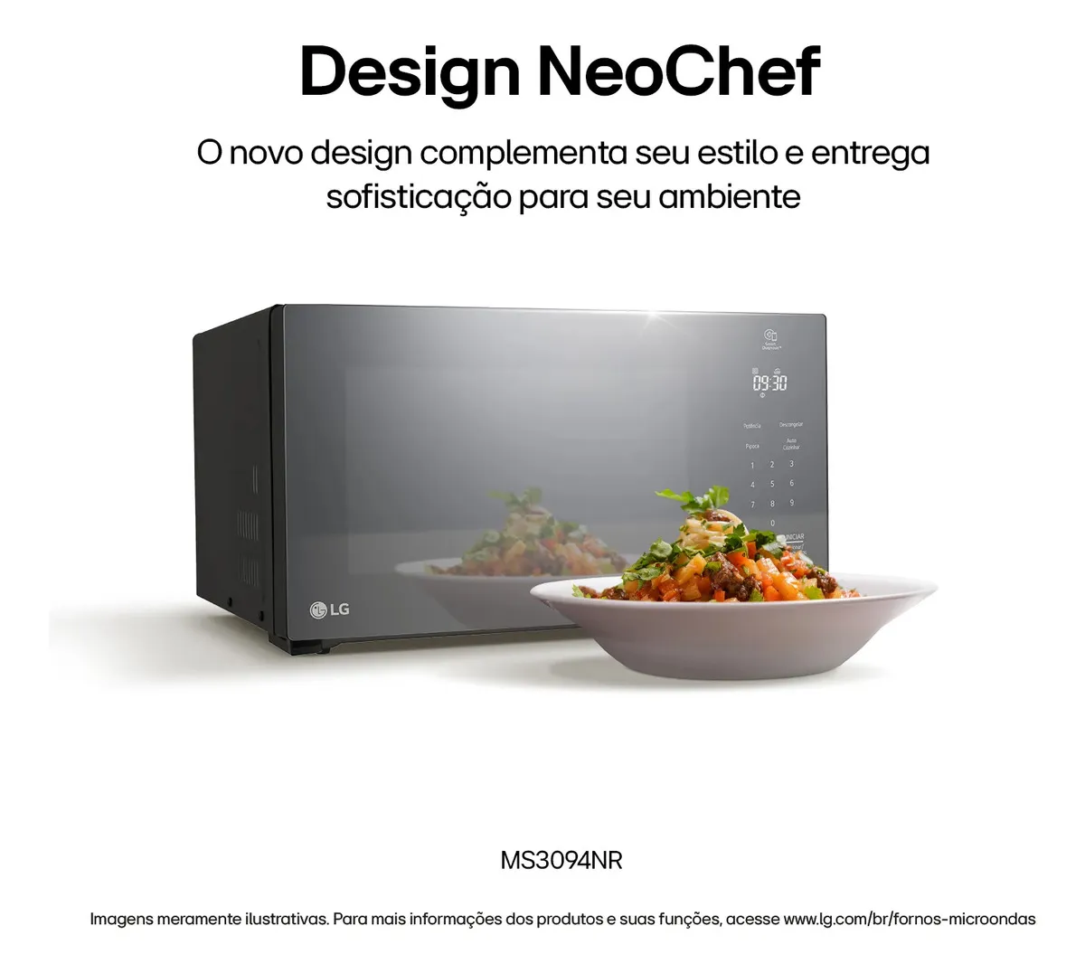 Micro-ondas NeoChef LG 30L Espelhado Limpa Fácil — foto 5