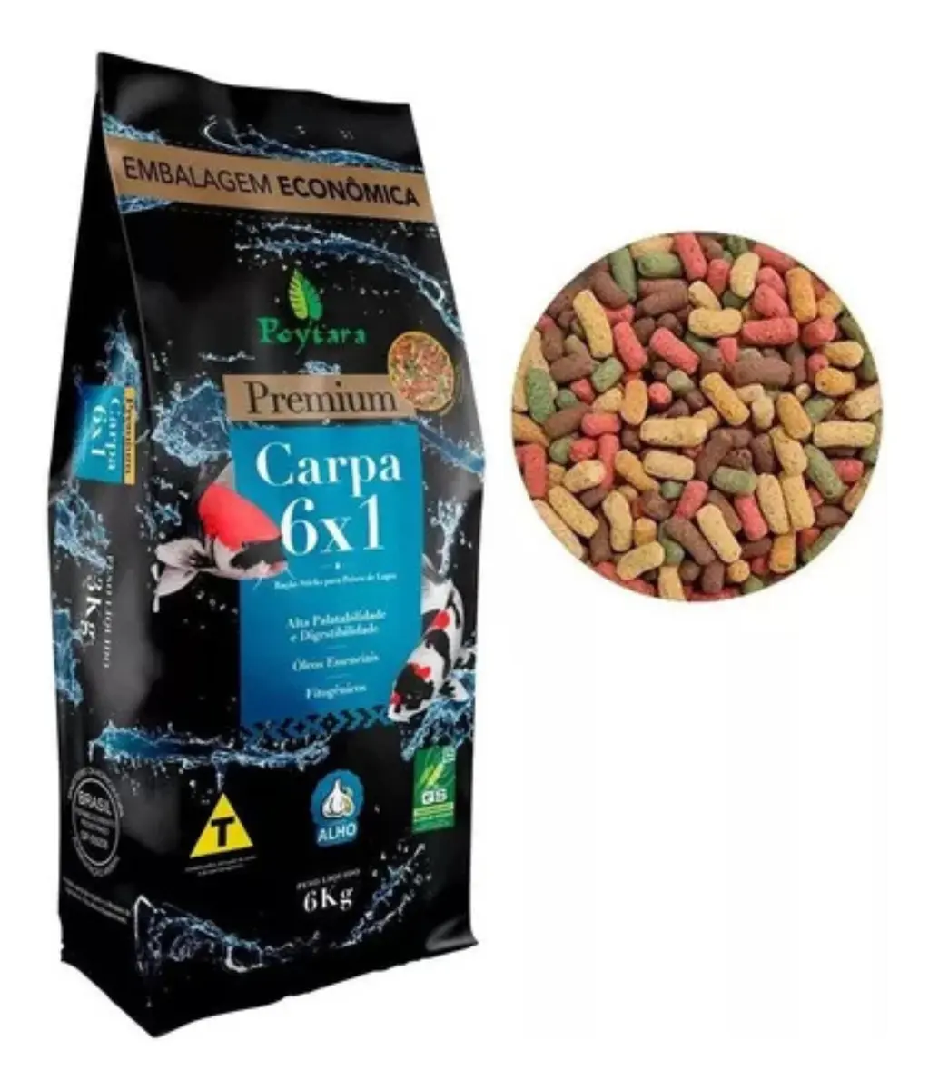 Ração Poytara Premium para Carpas 6x1 6kg — foto 3