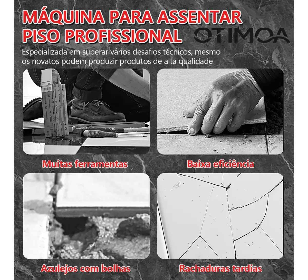 Máquina Assentar Piso Porcelanato Vibratória 2 Baterias — foto 3