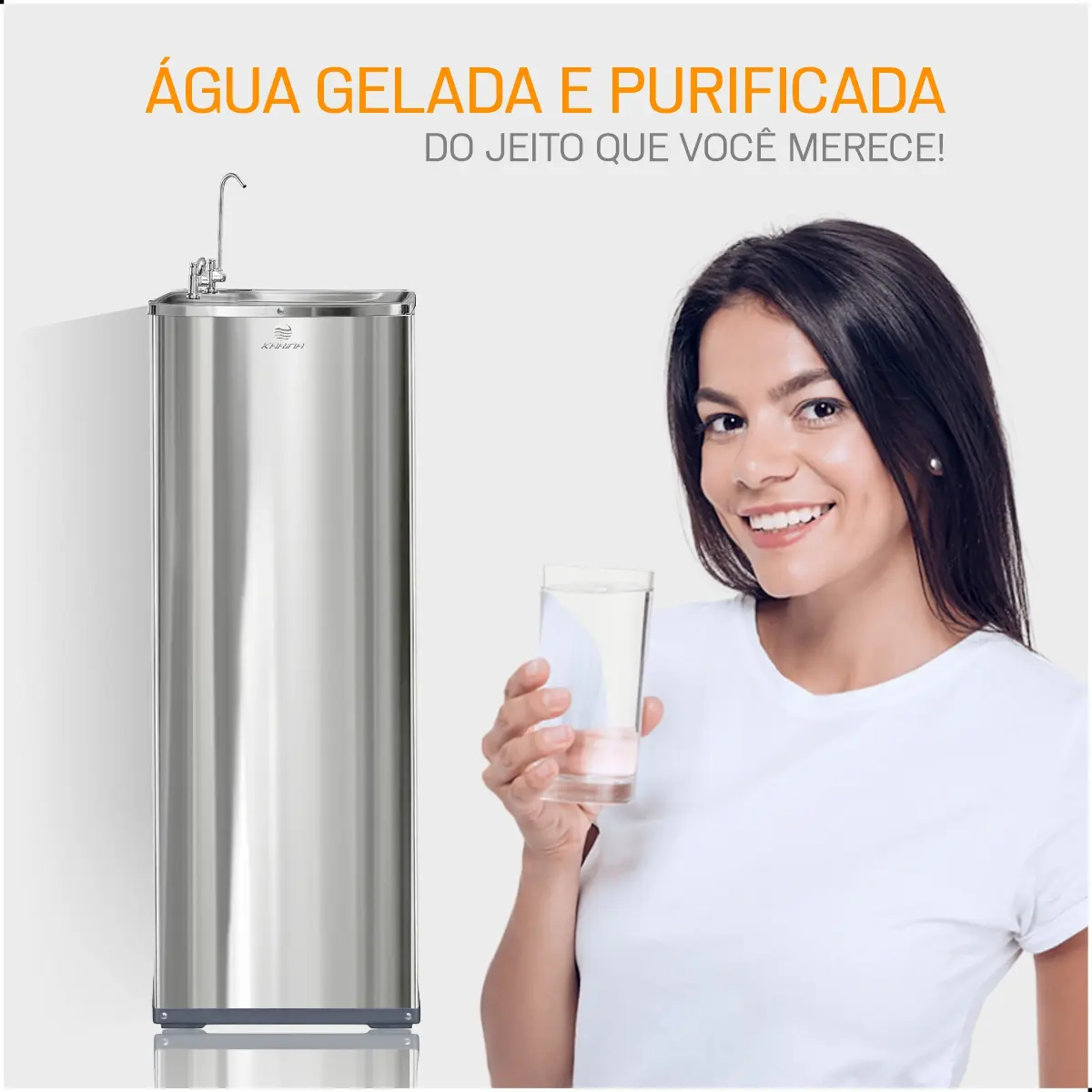 Bebedouro Purificador Refrigerado Pressão Inox Aço Inoxidável — foto 4